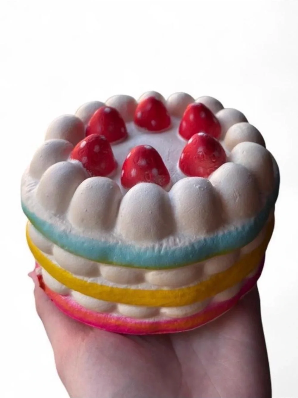 Colorful Strawberry Cake Stress Toy Squishy